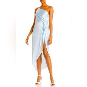 AQUA Brand - Asymmetrical Light Blue Dress